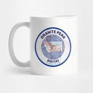 Montana Mountain Map - Granite Peak Mug